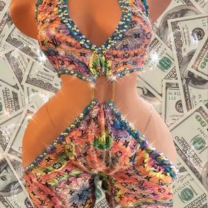 Exotic Dancewear Chaps Set Size L/XL Brand New